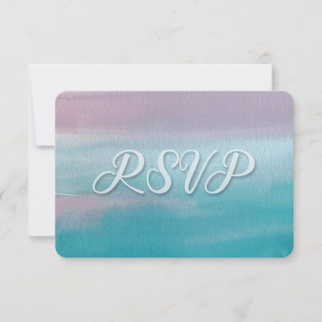 party RSVP in watercolor (Front)