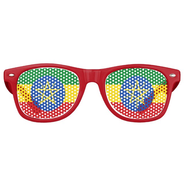 Party Shades Sunglasses - Ethiopia flag (Front)