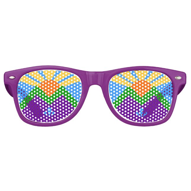 Party Shades Sunglasses, flag of Manitou Springs (Front)