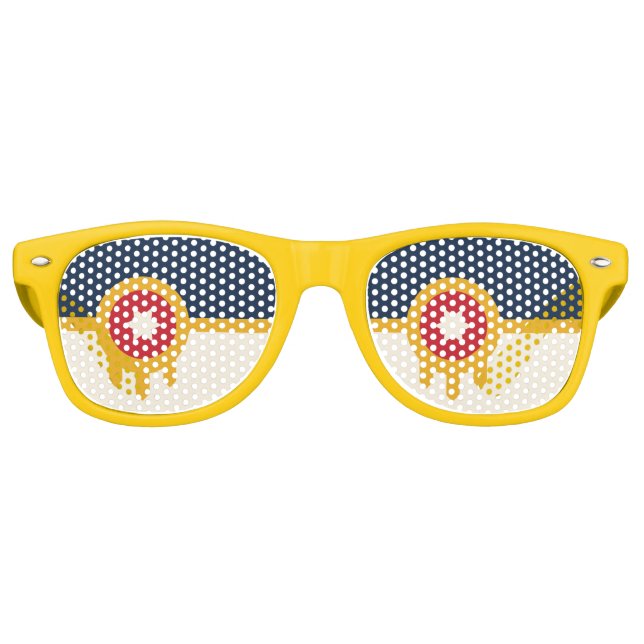 Party Shades Sunglasses, flag of Tulsa, Oklahoma (Front)