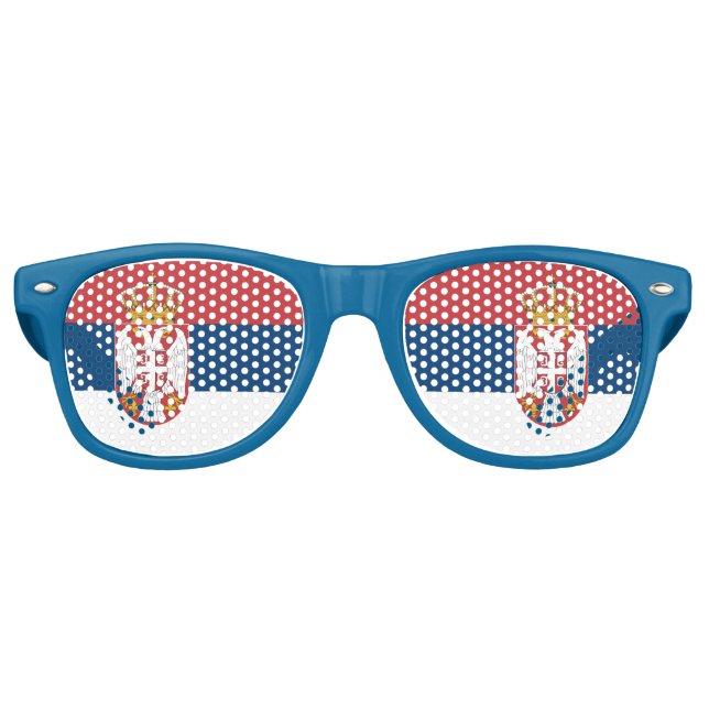 Party Shades Sunglasses - Serbia flag (Front)