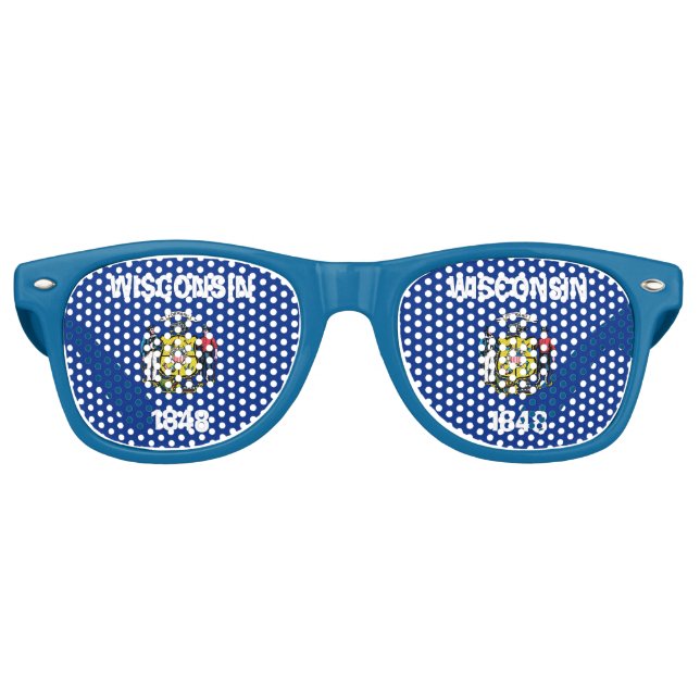 Party Shades Sunglasses - Wisconsin flag (Front)