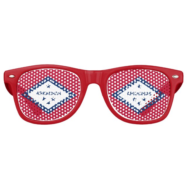 Party Shades Sunglasses with flag of Akansas, USA (Front)