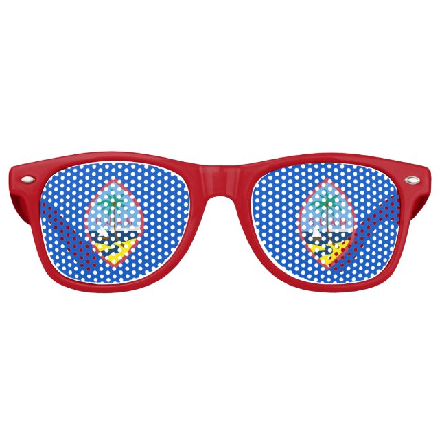 Party Shades Sunglasses with flag of Guam, USA (Front)