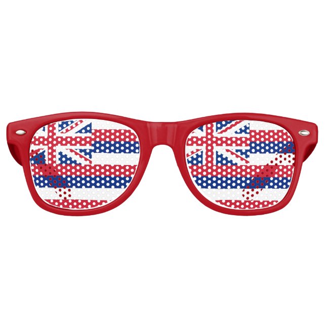 Party Shades Sunglasses with flag of Hawaii, USA (Front)