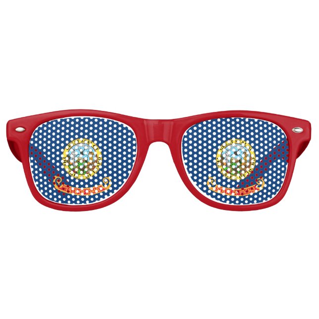Party Shades Sunglasses with flag of Idaho, USA (Front)
