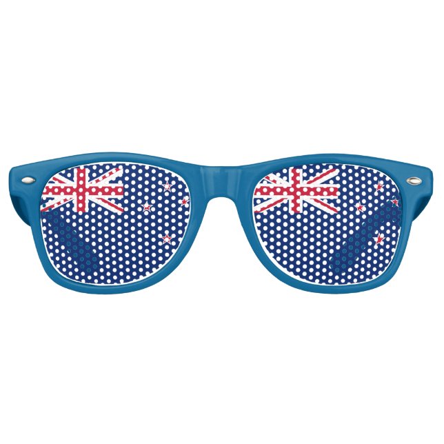 Party Shades Sunglasses with flag of New Zealand (Front)