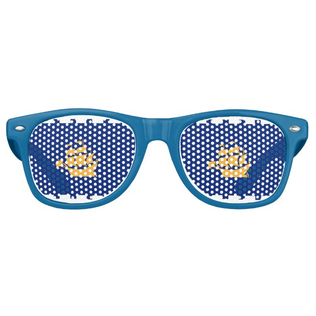 Party Shades Sunglasses with flag of Quebec City (Front)