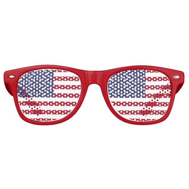 Party Shades Sunglasses with flag of USA (Front)