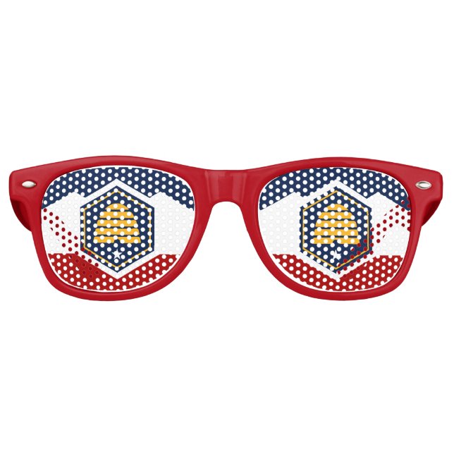 Party Shades Sunglasses with flag of Utah, USA (Front)