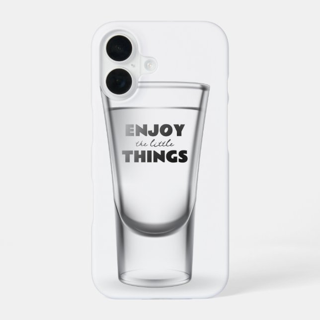 Party Shot Glass With Text iPhone 16 Case (Back)