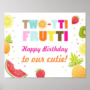 Party sign happy birthday Two-tti frutti Fruity