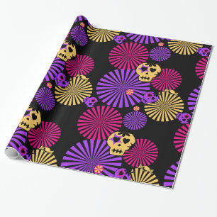 Party skulls wrapping paper