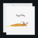 Party Slug Card<br><div class="desc">A birthday card with an illustration of a slug going to a party.</div>
