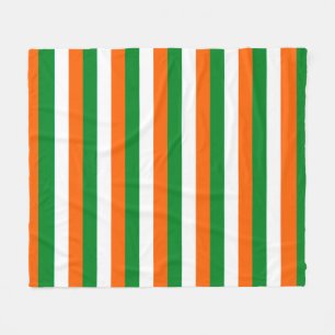 Party Spirit Irish Colours Stripes Decor Fleece Blanket