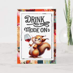 Party Squirrel Drinking Game Adult Humor Card