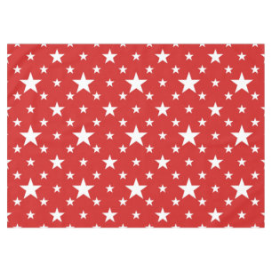 Party Stars on Red Tablecloth