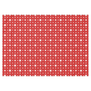 Party Stars on Red Tablecloth
