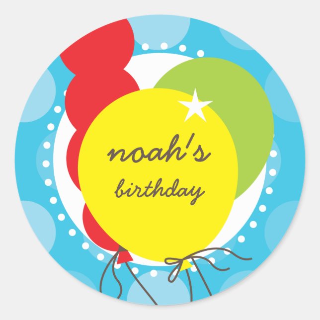 PARTY STICKERS :: balloons 3 (Front)