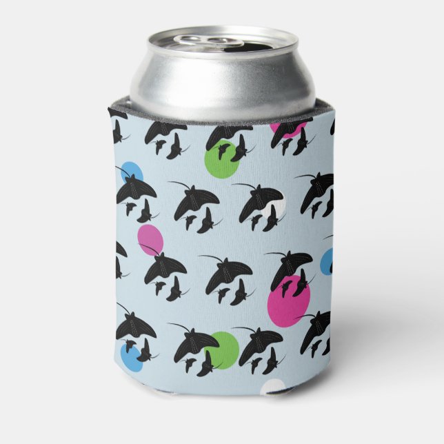 Party Stingray Colourful Pattern   Can Cooler (Can Back)