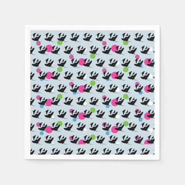 Party Stingray Colourful Pattern Napkin (Front)