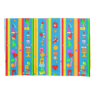 Party Stripe-Repeated Pillowcase