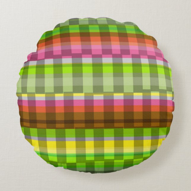 Party Stripe Round Cushion (Front)