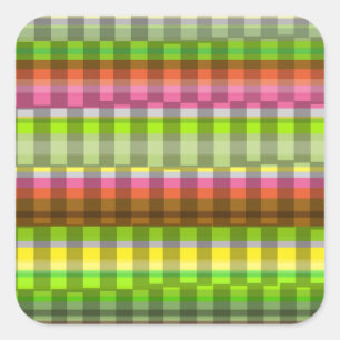 Party Stripe Square Sticker