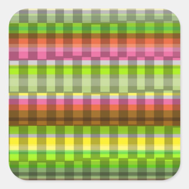 Party Stripe Square Sticker (Front)