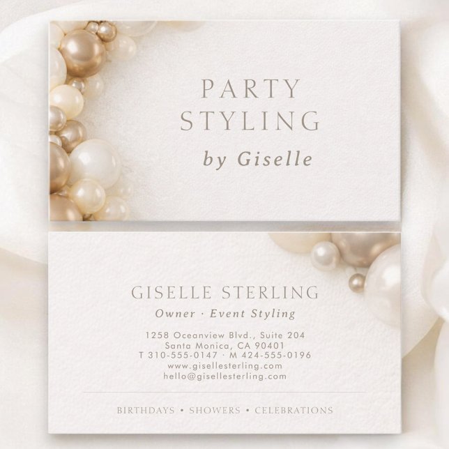 Party Styling Decorating Business Card (Creator Uploaded)