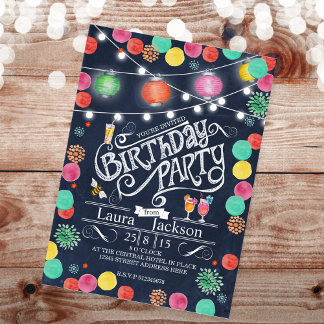 Party summer chalkboard | Birthday Invitations