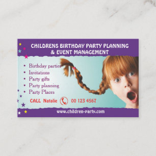 Party, surprise, business card