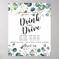 party Taxis don't drink and drive eucalyptus 