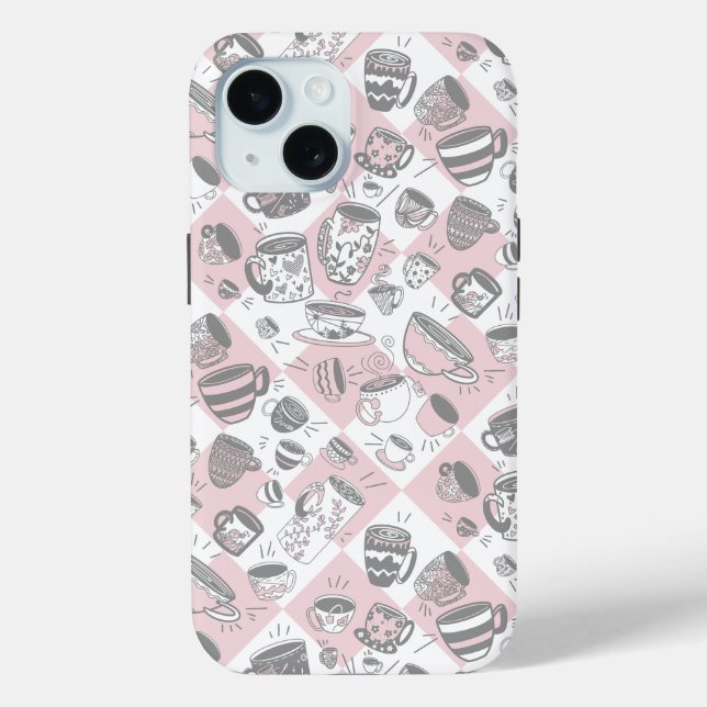Party tea coffee cups Case-Mate iPhone case (Back)
