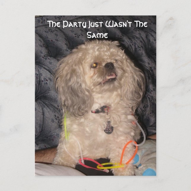 party, The Party Just Wasn't The Same Postcard (Front)