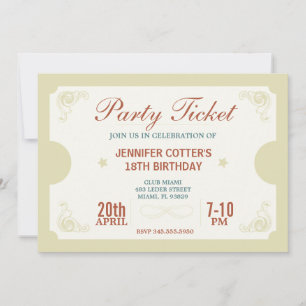 Party Ticket Invitation