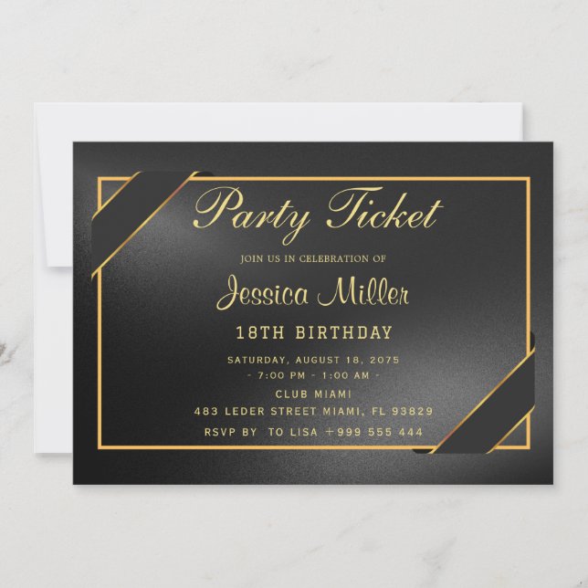 Party Ticket Invitation (Front)