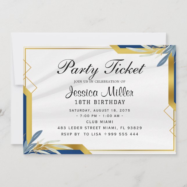 Party Ticket Invitation (Front)