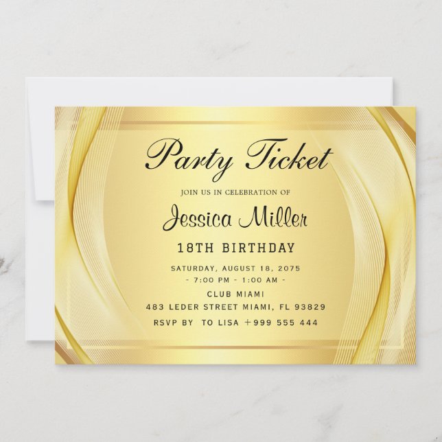 Party Ticket Invitation (Front)
