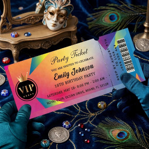 Party ticket invitations