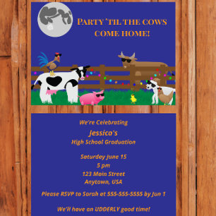 Party ’Til the Cows Come Home Invitation