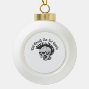 Party Till Death Do Us Party Halloween Ceramic Ball Christmas Ornament