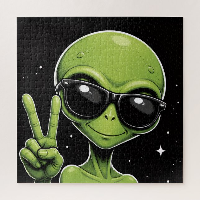Party time alien jigsaw puzzle (Vertical)