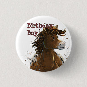 Party Time Appaloosa Horse 3 Cm Round Badge
