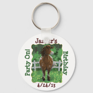 Party Time Appaloosa Horse Key Ring