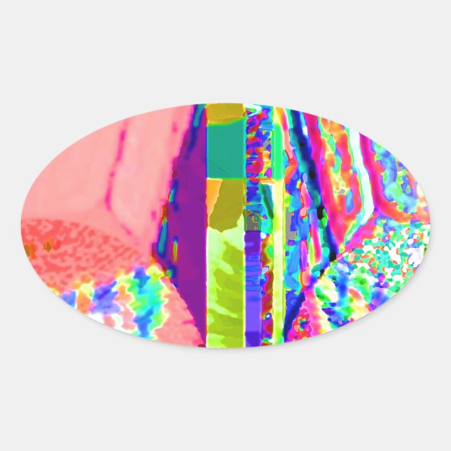 PARTY TIME ART for Clubs Cabarets Dancing Fun GIFT Oval Sticker (Front)