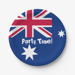Party Time Australian Flag Paper Plates