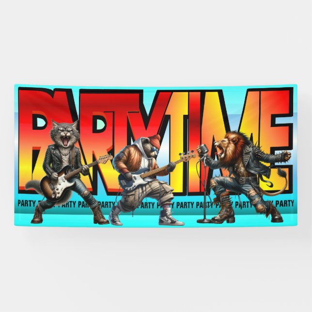 PARTY TIME  BANNER (Horizontal)