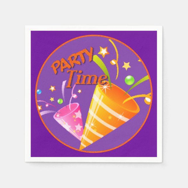 Party Time Celebration Party Napkins (Front)