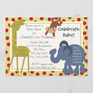 Party Time Circus/ Baby Shower Invitation